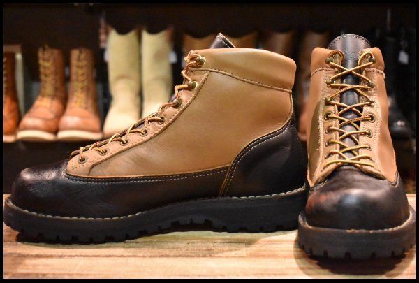 【9EE 良品 白タグ】Danner ダナー DJコマンダー 12225X ブラック×ライトブラウン GORE-TEX ゴアテックス 編み上げ ブーツ HOPESMORE【GG091】