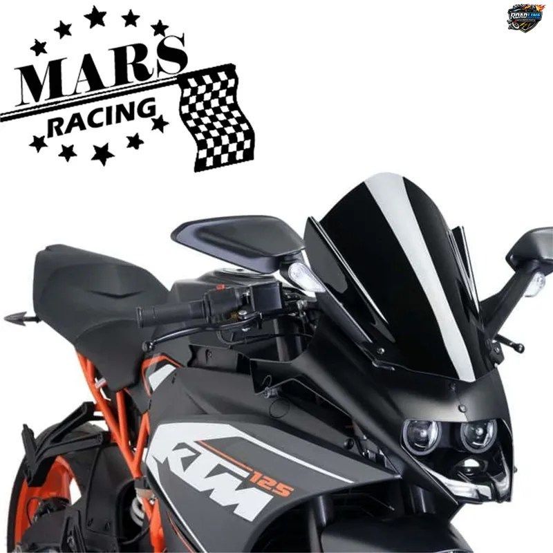 モーターサイクルスポーツレーシングウインドシールドウインドスクリーンデフレクターバイザーダブルバブルバイザーRC125 RC250 RC390 2014