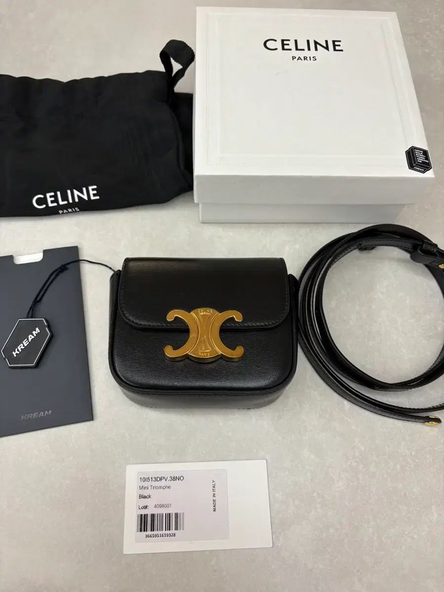 Celine セリーヌ ミニ Claude シャイニー（シャイニー） カーフスキン ブラック