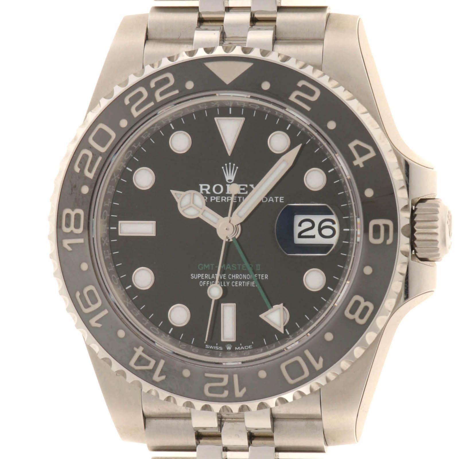 ROLEX ロレックス GMTマスターⅡ 126710GRNR 腕時計 ステンレススチール ブラック 自動巻き メンズ【中古】