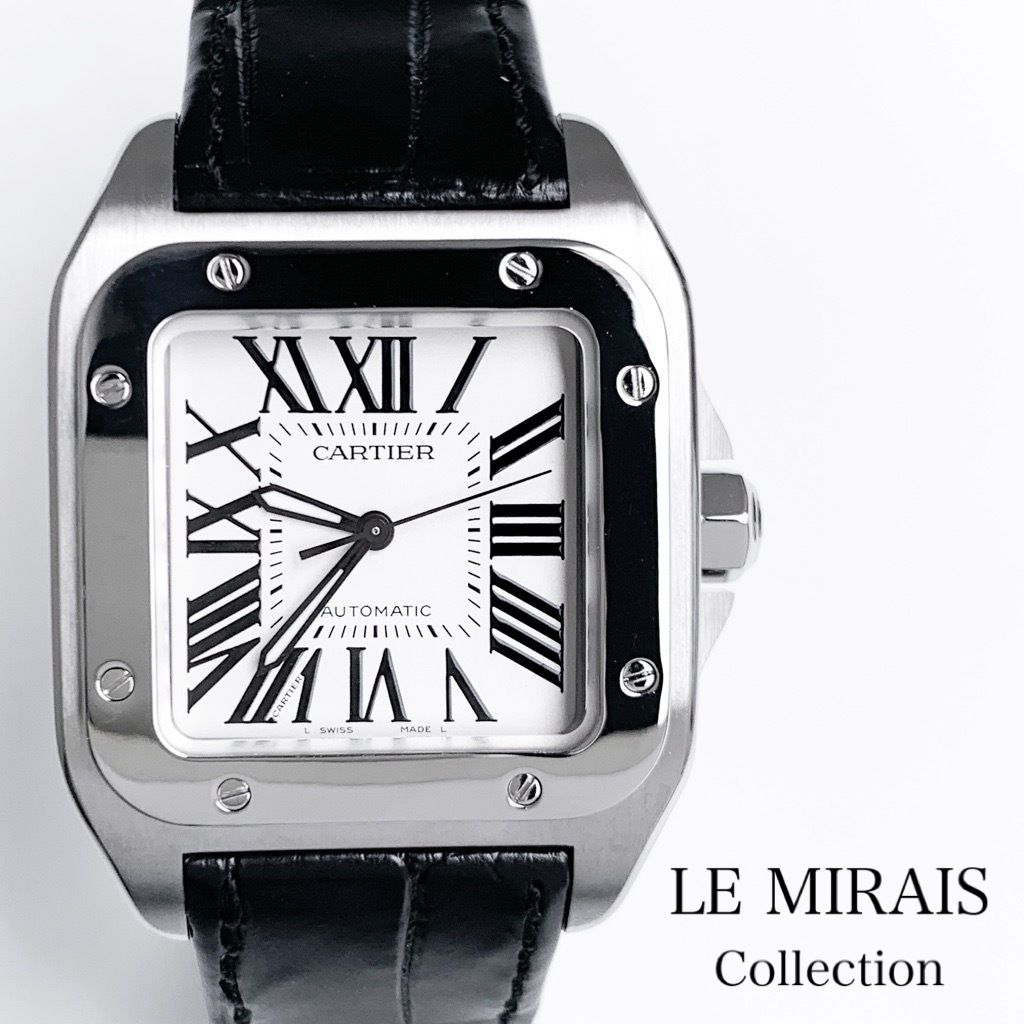 【仕上済み】カルティエ サントス100 MM メンズ 腕時計 CARTIER 時計