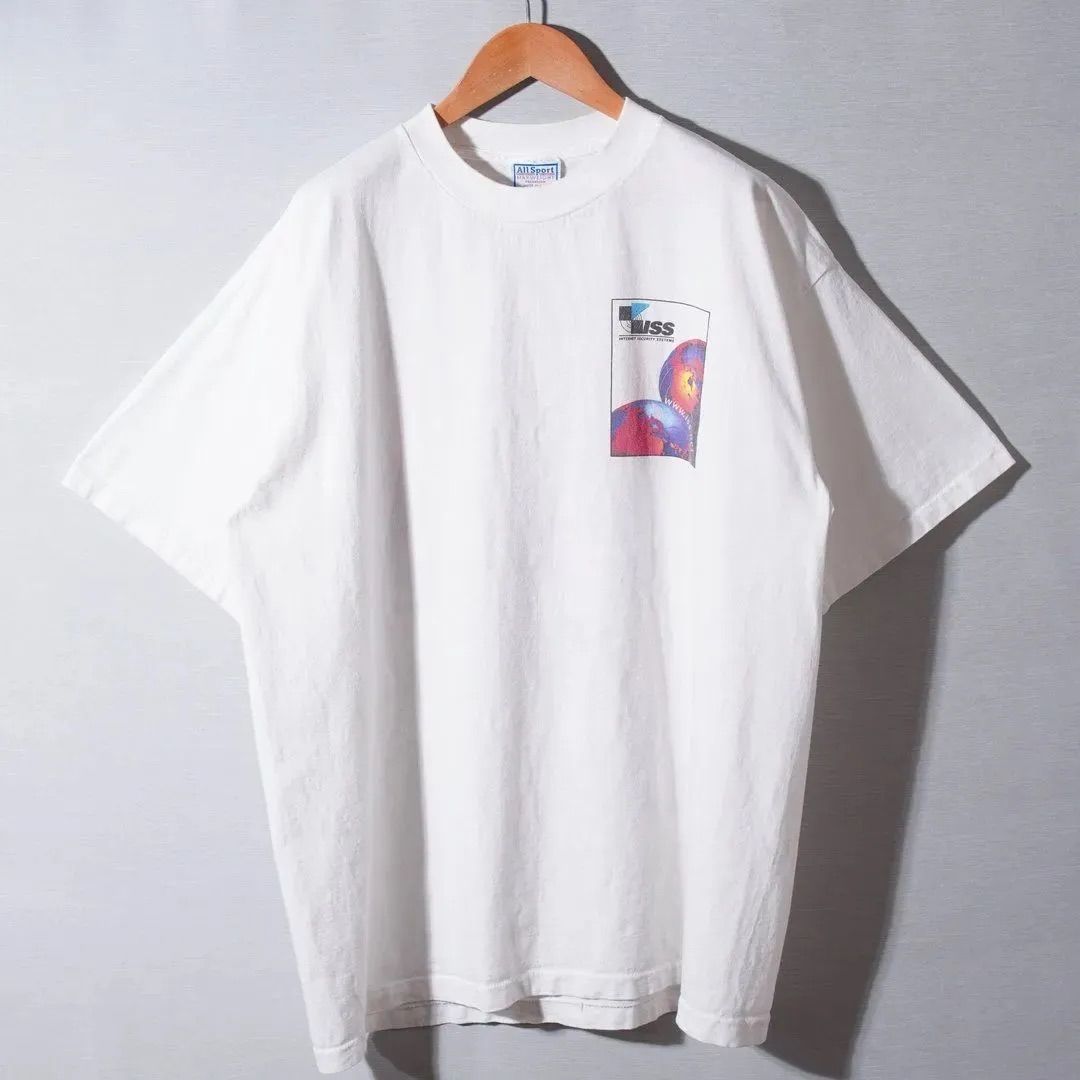 90s USA製 ISS アイビーエム IBM Tシャツ XL ホワイト Internet