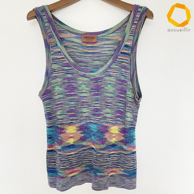anc ミッソーニ MISSONI カットソー タンクトップ マルチ ニット