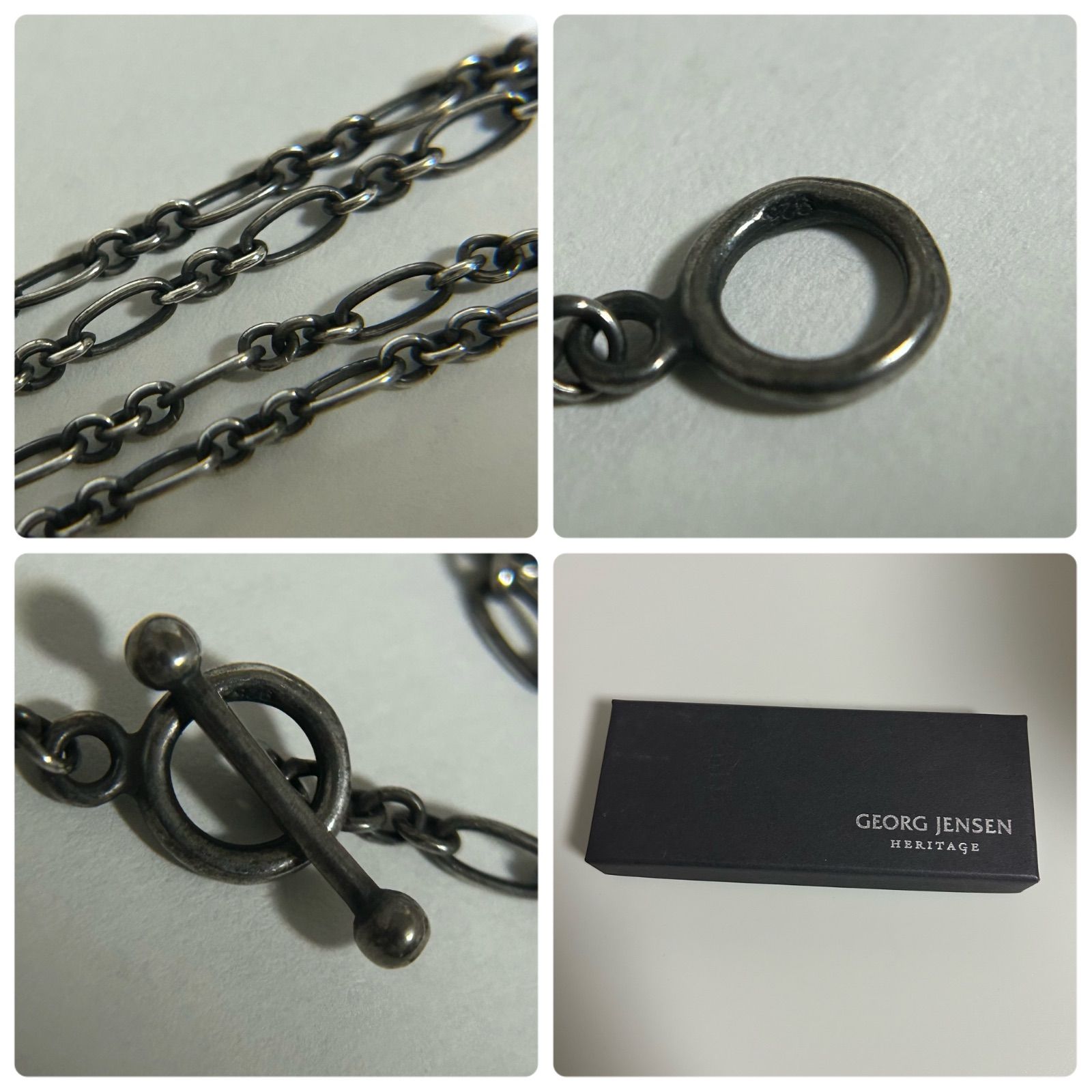 美品  ジョージジェンセン 2004 ネックレス オニキス ジョージジェンセン ネックレス ペンダント オニキス 2004 Ag925 Georg