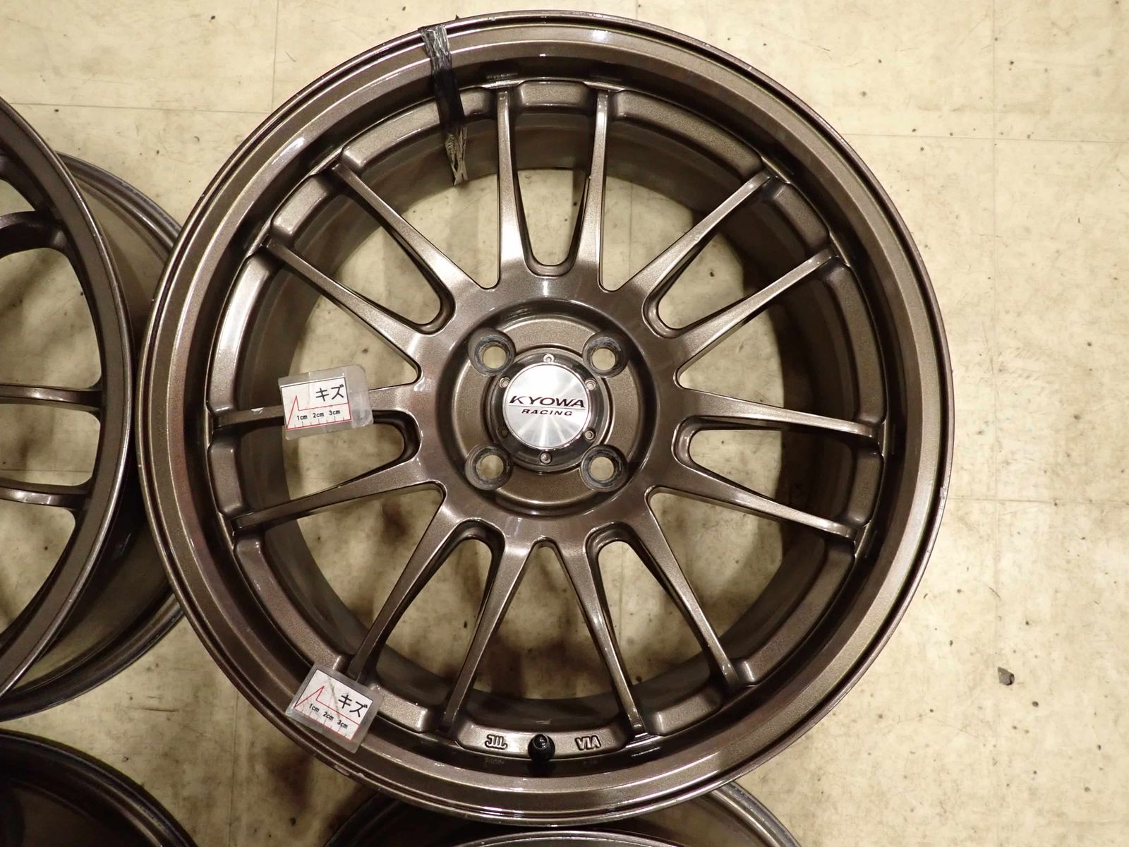KYOWA RACING 7JJ+40 PCD100 キョウワ 17インチ 4本SET 会社宛 送料無料 17×7J KYOWA RACING アルミ 4穴 PCD 100mm +40