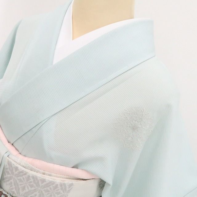 新品・夏訪問着】絽 刺繍 華文 夏着物 正絹 仕付け糸付 トールサイズ