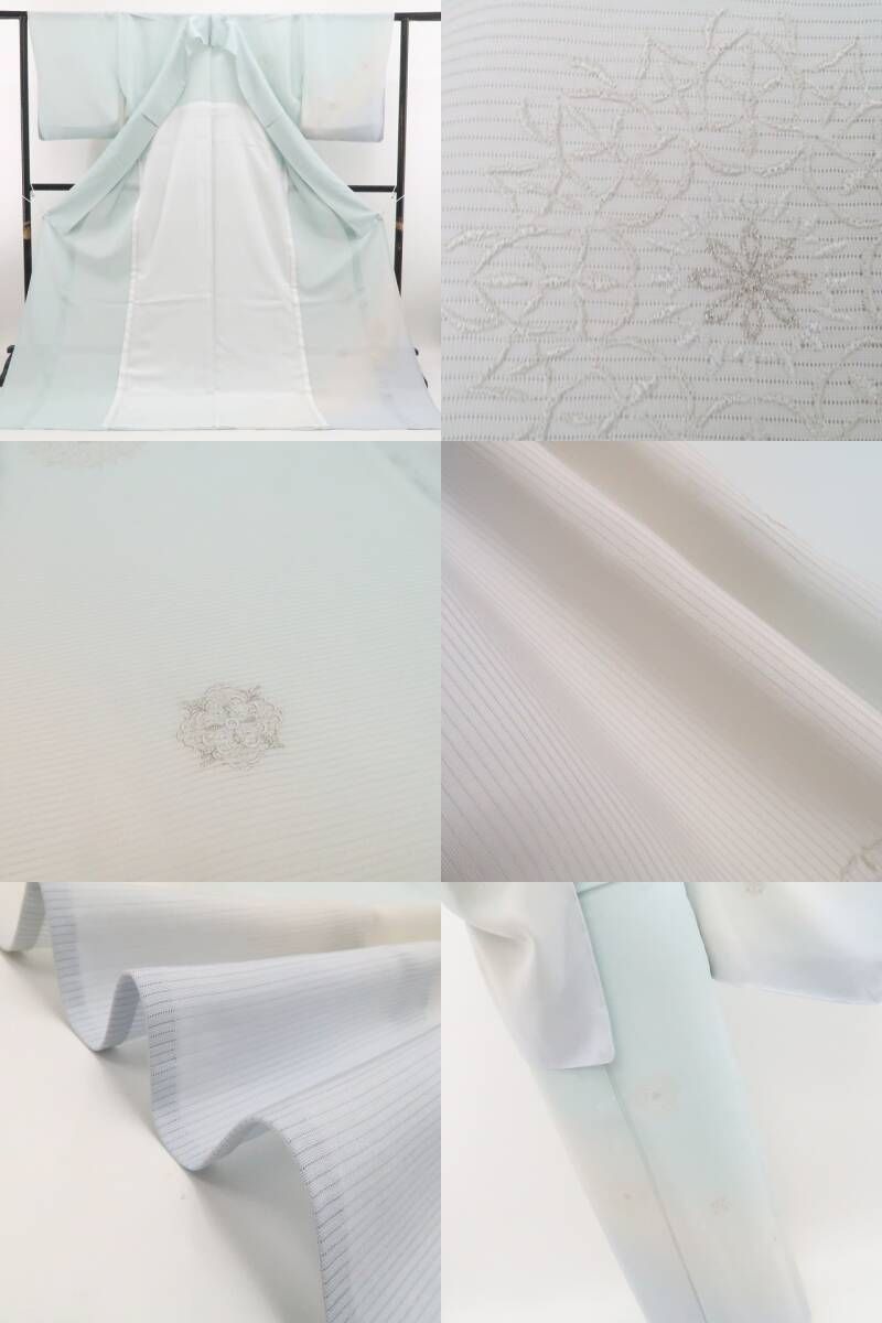新品・夏訪問着】絽 刺繍 華文 夏着物 正絹 仕付け糸付 トールサイズ
