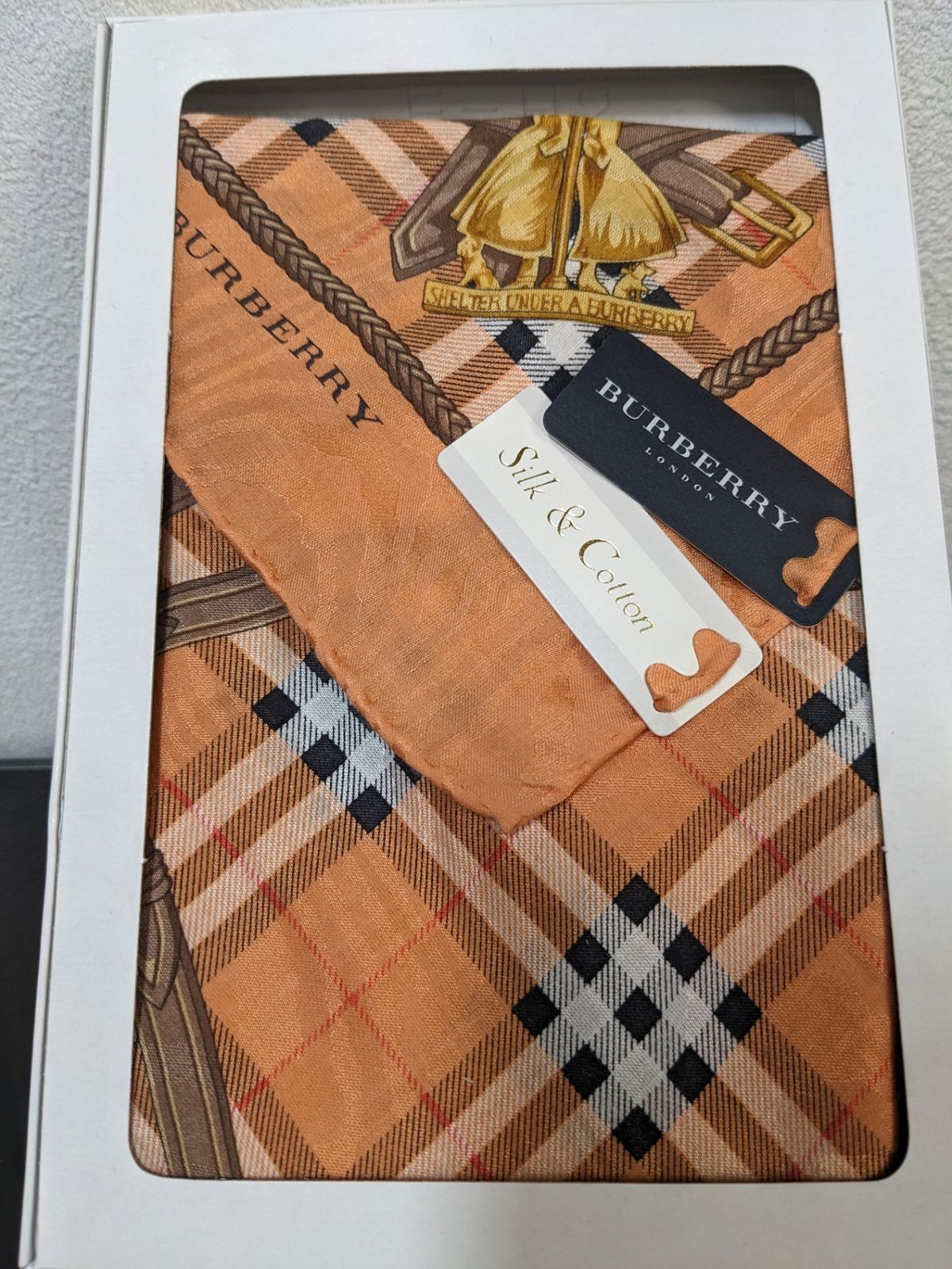 未使用◇Burberry ハンカチ シルクコットン チェック柄 - メルカリ