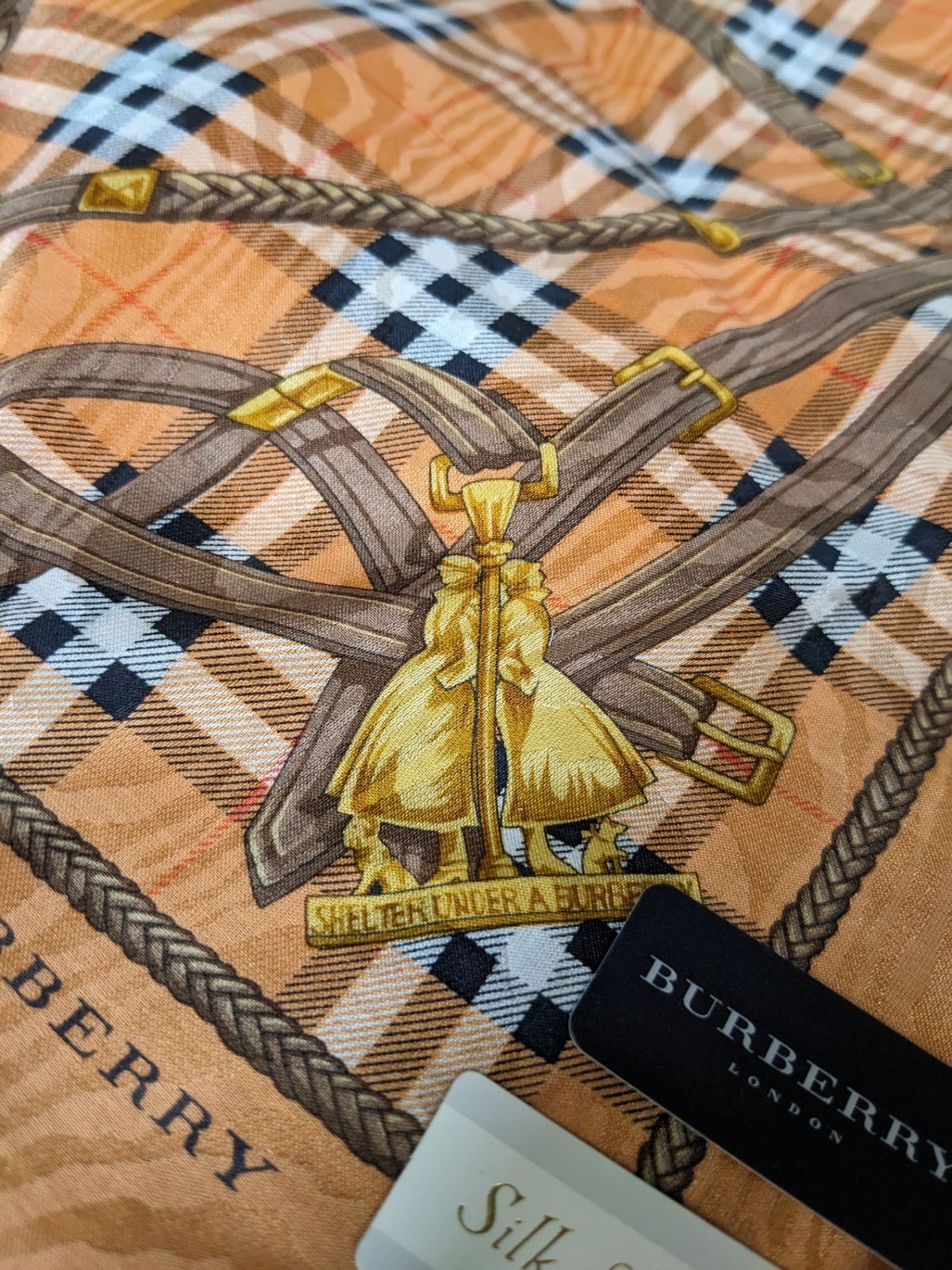 未使用◇Burberry ハンカチ シルクコットン チェック柄 - メルカリ