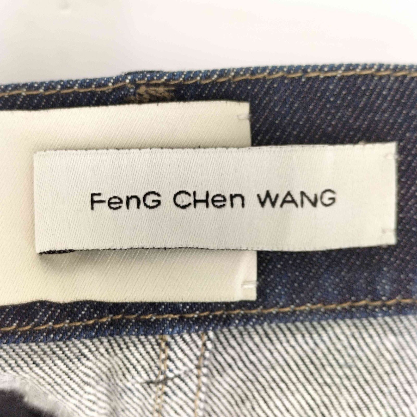 フェンチェンワン Feng Chen Wang 再構築 ダブルウエスト デニム切替 