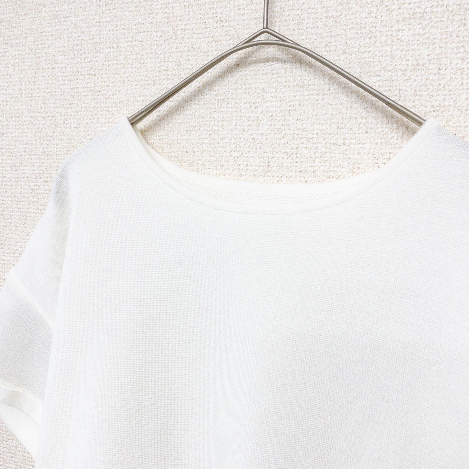 FOXEY フォクシー ニットトップス 半袖 バックリボン ミラノリブ