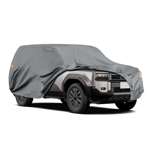 車カバー トヨタ ランドクルーザー 2007-2024 加厚 ボディカバー 裏起毛 黄砂対策 防水防塵防輻射紫外線 弾力な防風ロープ付き 四季対応（Land Cruiser H19-R6/Land Cruiser Prado H21-R6）a d9b12ef4