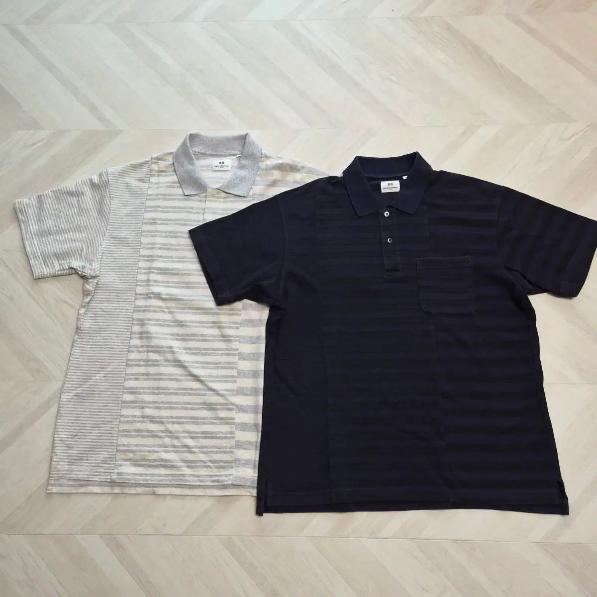 (2枚セット)UNIQLO エンジニアードガーメンツ ピケポロTシャツ XL ヴィンテージ
