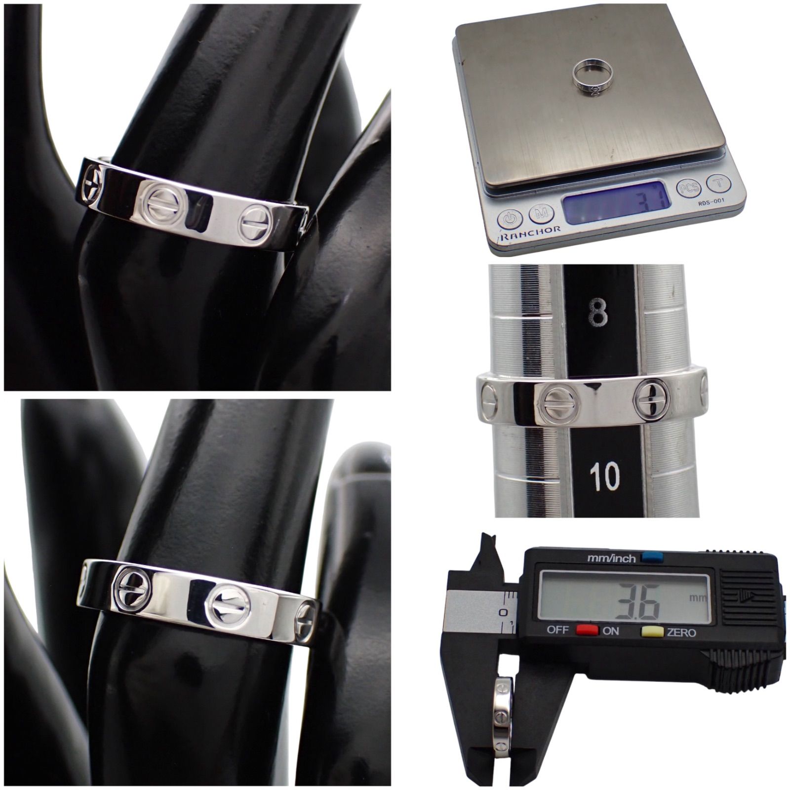 新品仕上げ済 Cartier カルティエ 49 ミニラブ リング 750 WG K18