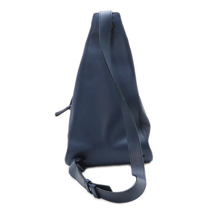 【ロエベ アントン ワンショルダーバッグ】バックパック レザー ネイビー 紺 トライアングル型 メンズ レディース LOEWE 中古 逸品質屋 丸高 甲子園店 人気 ブランド 高級 26k246-3