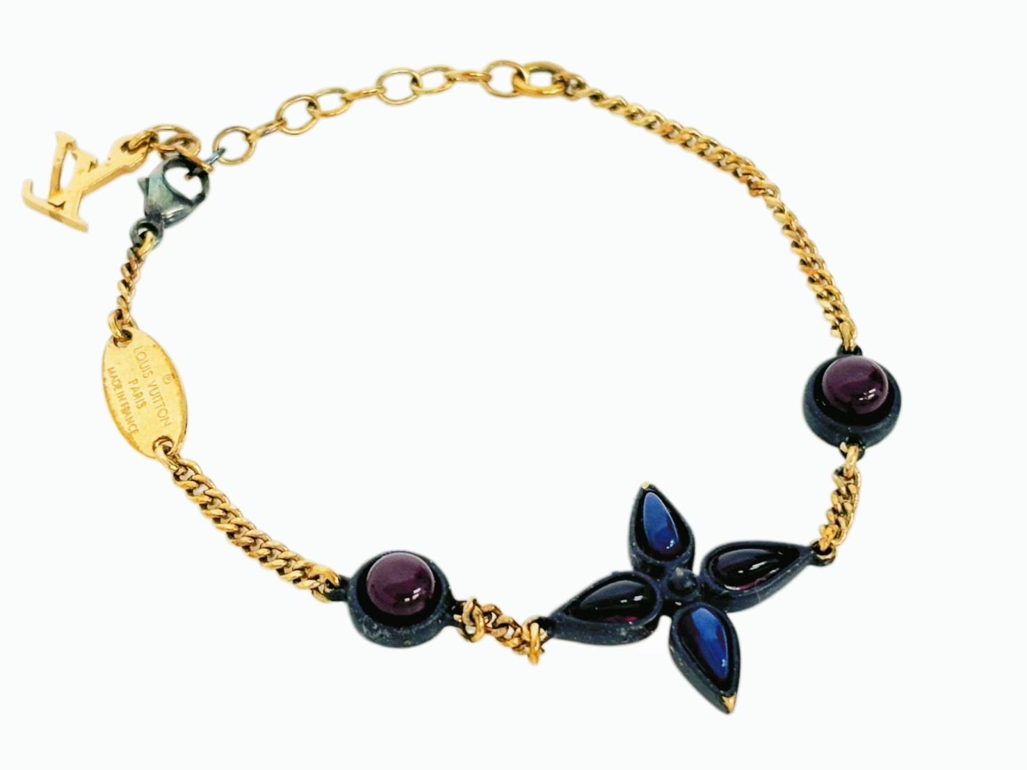 LOUIS VUITTON ルイヴィトン ニューモノグラム ブレスレット M61157 ゴールド×パープル系 ブランド アクセサリー HS260711
