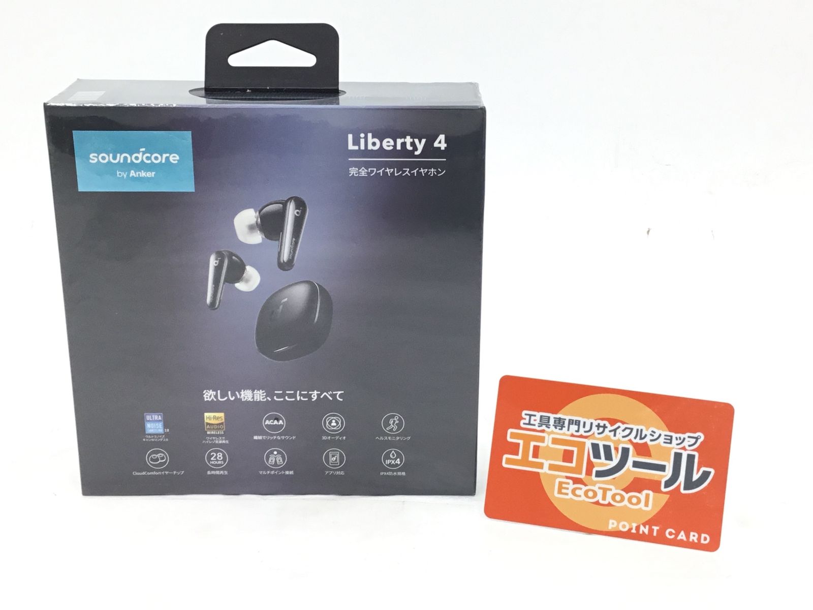 【未使用】Anker/アンカー Liberty 4 ☆ 完全ワイヤレスイヤホン Soundcore [IT_993TS][半田][M04]