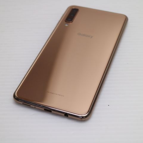 良品中古 SIMフリー Galaxy A7 ゴールド スマホ 本体 白ロム 中古 土日
