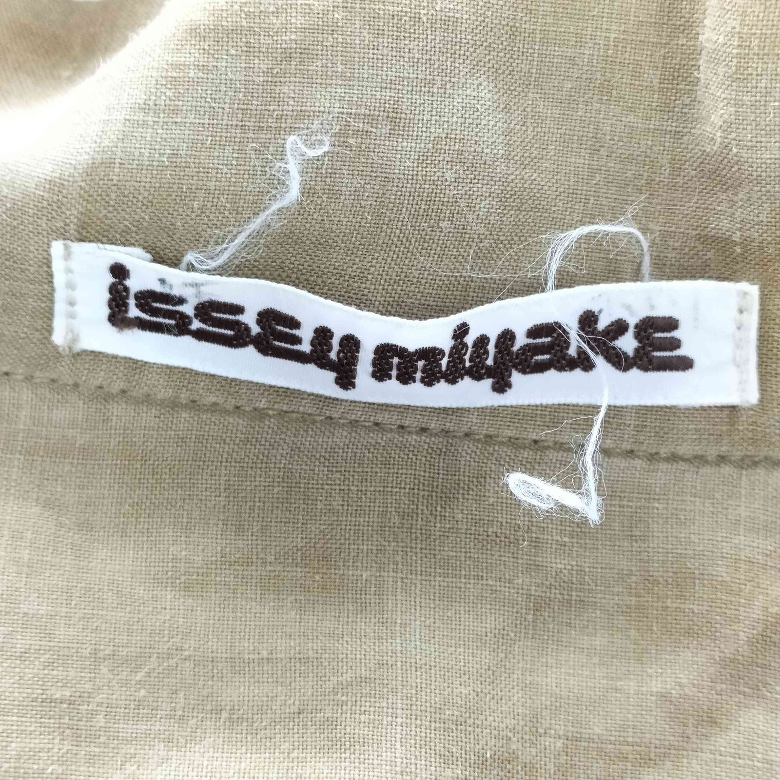 イッセイミヤケ ISSEY MIYAKE 70S OLD 丸文字タグ 初期 麻 リネン 100