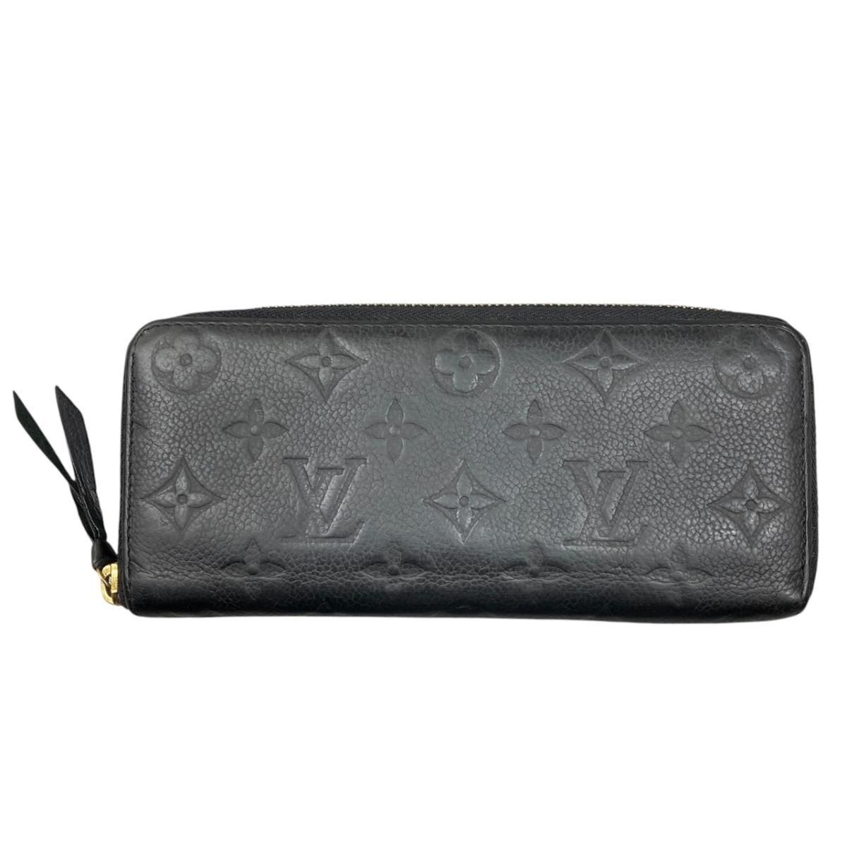 ☆ルイヴィトン 長財布 ポルトフォイユ･クレマンス M60171 モノグラム アンプラント ノワール ブラック LOUIS VUITTON