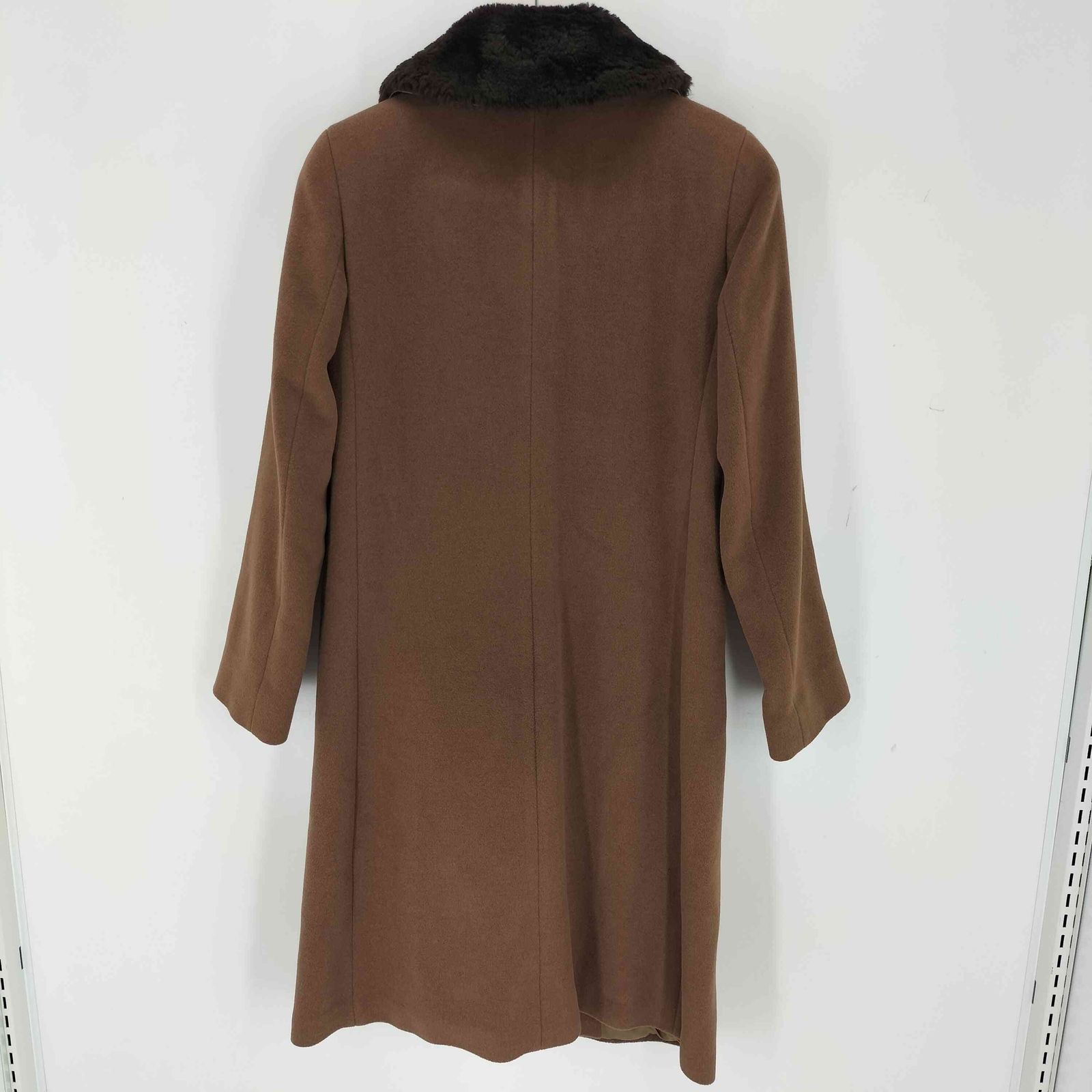 高級感 agnes b フランス製 アンゴラ50% ロングコート 38 アニエスベー agnes b. Angola アンゴラ混 ロングコート サンライズ