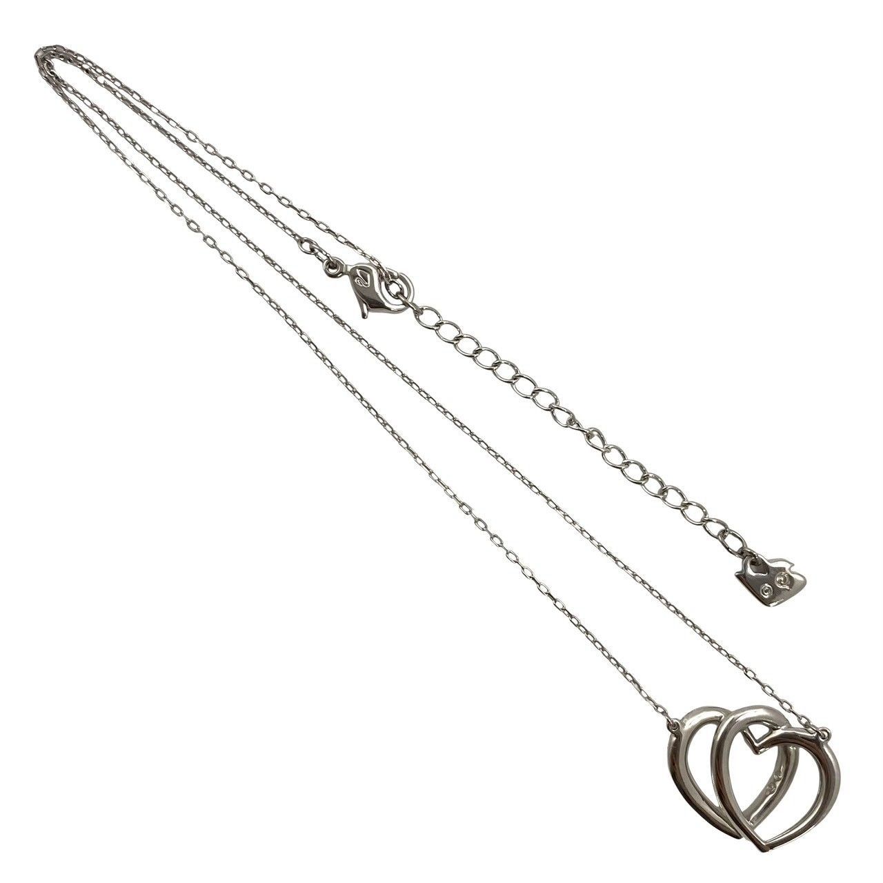 M【SWAROVSKI】 ネックレス クリスタル シルバーカラー サークル 