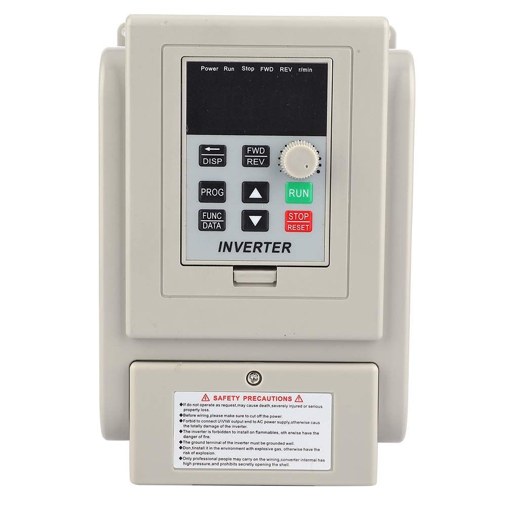 ViaGasaFamido インバーター 2.2kW 単相入力 三相出力 220V 三相モーター制御用 操作簡単 小型インバータ AT1-2200Xpms