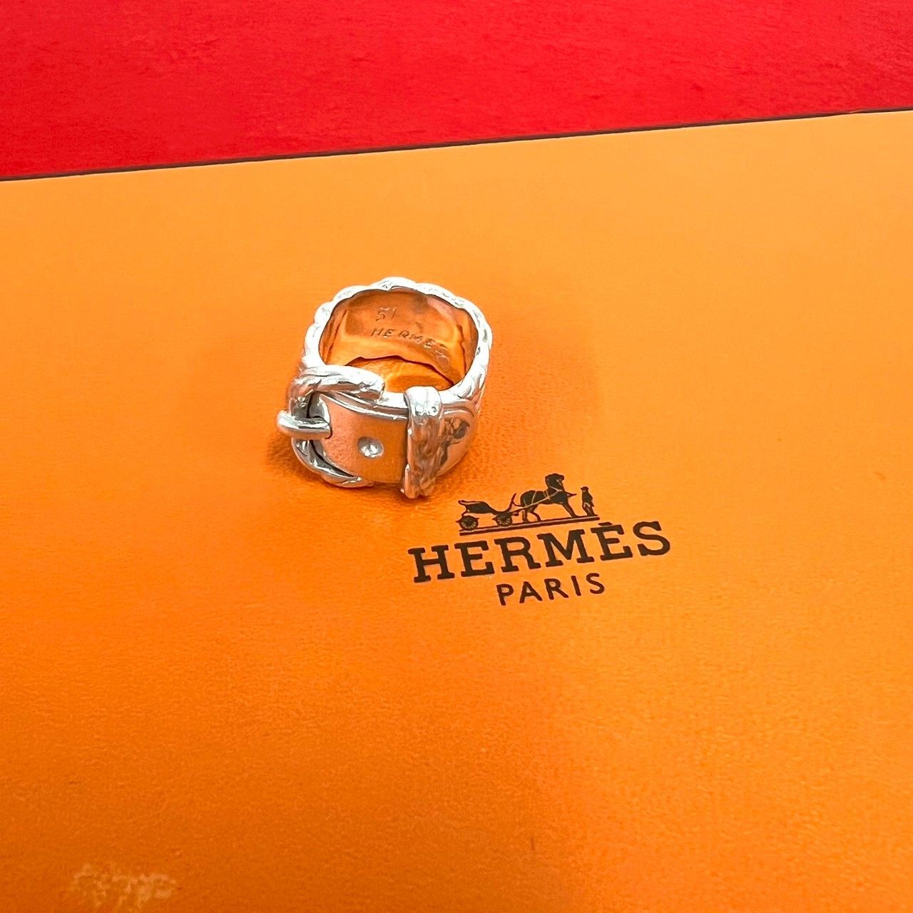 極 美品 HERMES エルメス ヴィンテージ ディアンヌ ベルト リング