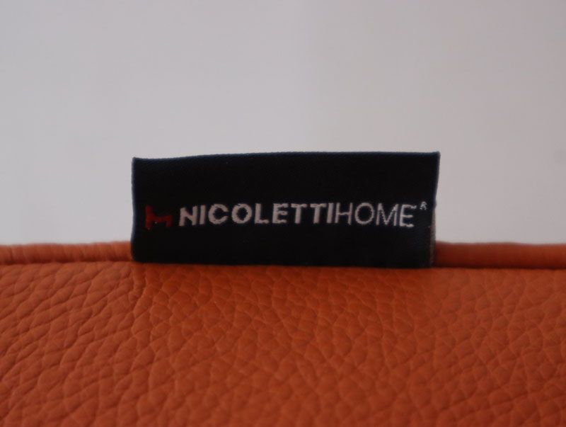 展示品 NICOLETTI ニコレッティ Success サクセス 3Pソファ/3人掛けソファ W2160 レザー/総革 イタリア製 オレンジ 65万
