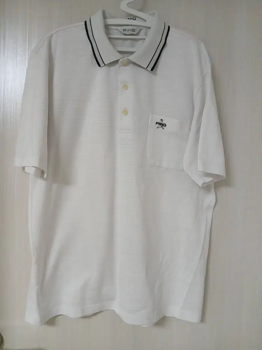 Ping ゴルフウェア 半袖 カラーTシャツ 白