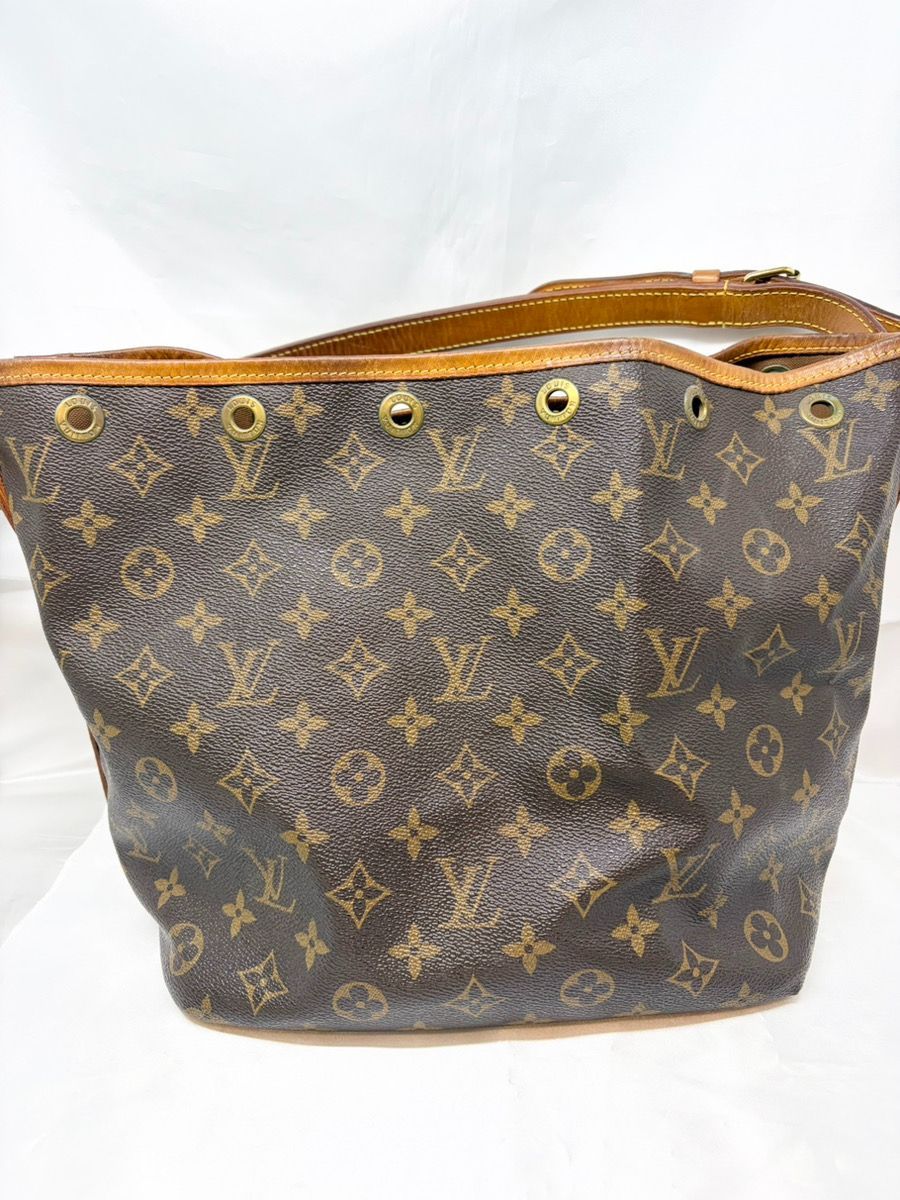 Louis Vuitton ルイヴィトン プチノエ 紐なし モノグラム 使用感ありダメージあり 中古 M-2111
