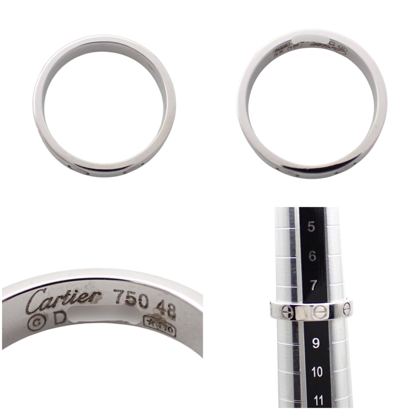 新品仕上げ済 Cartier カルティエ 48 ミニラブ リング 750 K18 WG