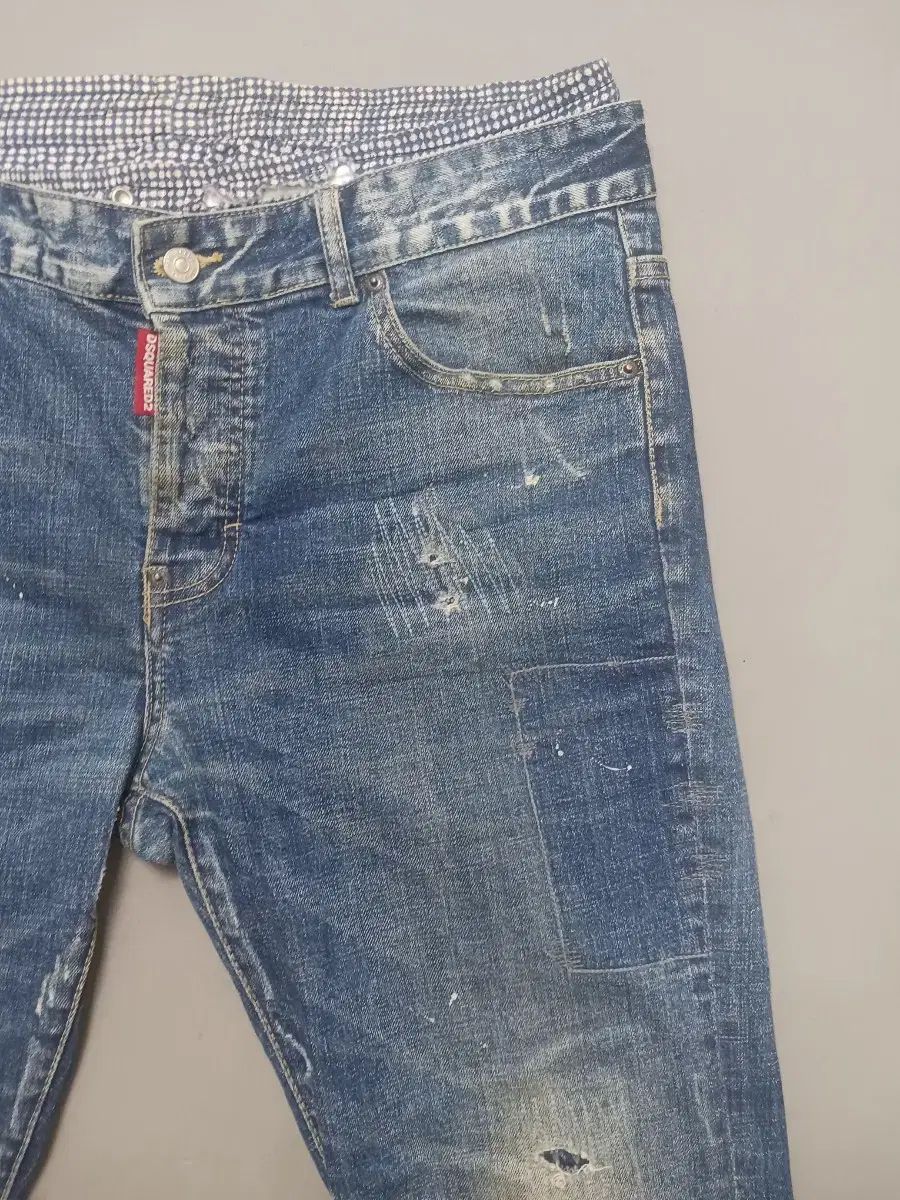 36 DSQUARED2 ディースクエアード2 ズボン レイヤード スリムジーン デニム｜詳細画像