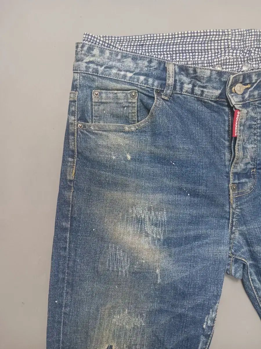 36 DSQUARED2 ディースクエアード2 ズボン レイヤード スリムジーン デニム｜詳細画像