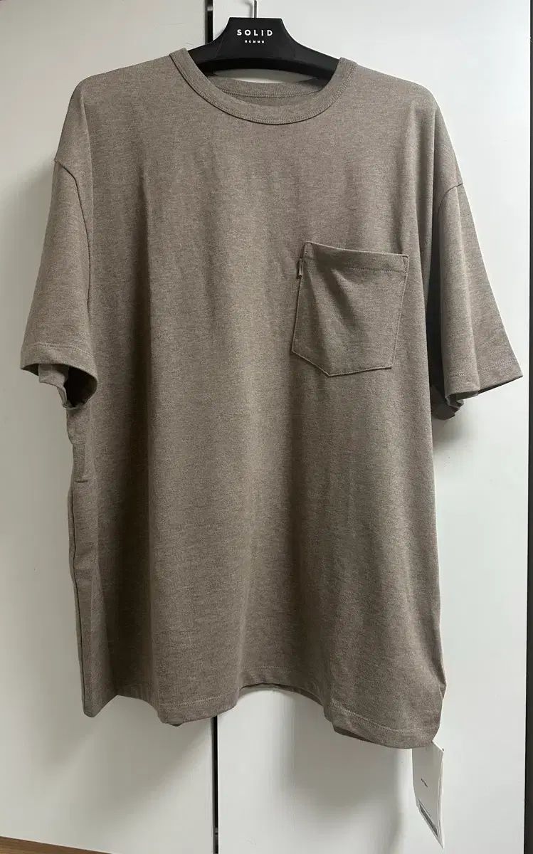 5 ポッタリー メランジ ブラウン スーピマコットン コンフォート ポケット 半袖 Tシャツ
