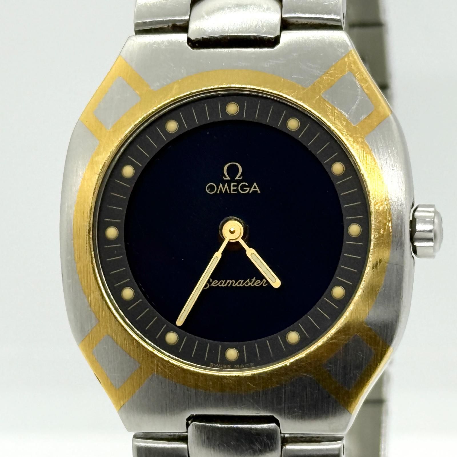 OMEGA オメガ シーマスター 53152068 ブラック QZ ユニセックス 腕時計 訳あり
