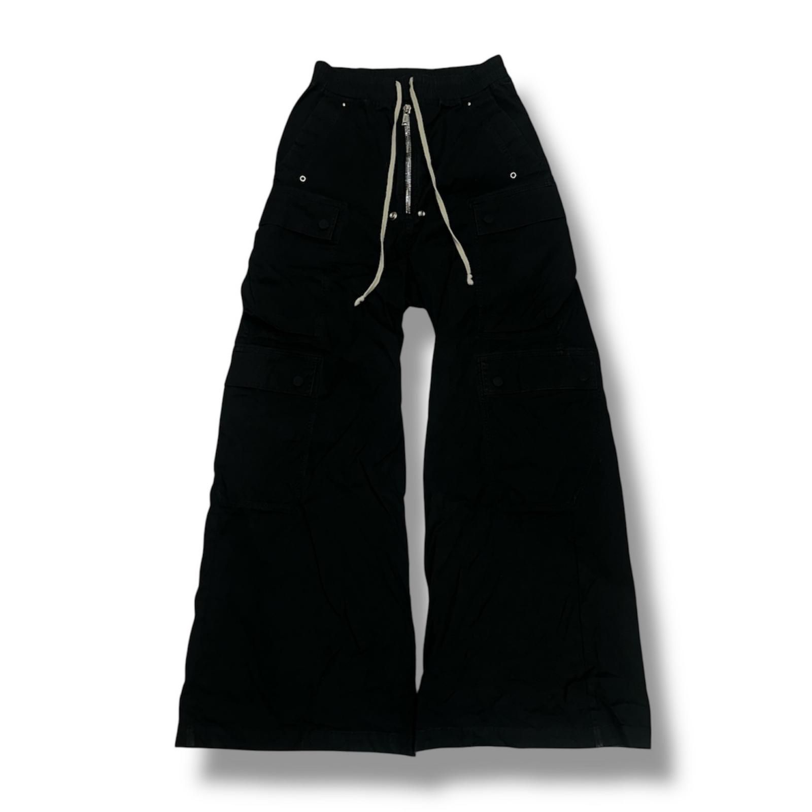 Rick Owens CARGO BELAS カーゴ ベラ ワイドパンツ ワイドパンツ リックオウエンス RU01E5339-TE ブラック 46 （19864M）