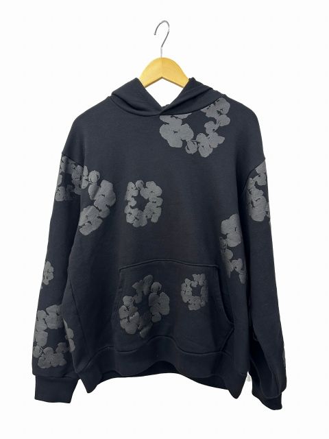 DENIM TEARS デニムティアーズ MONO COTTON WREATH SWEAT SHIRT モノ コットン フーディ パーカー L 黒 ブラック ブランド古着ベクトル 中古☆AA★260713