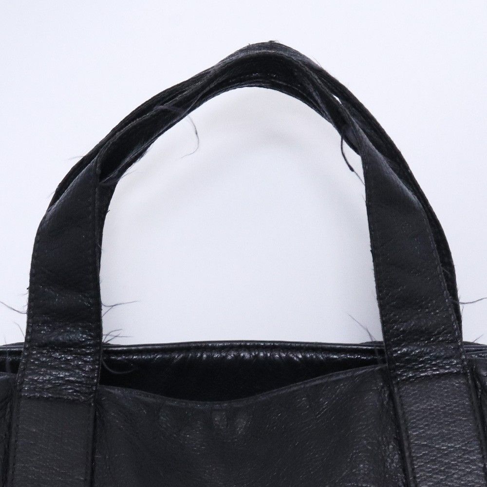 BALENCIAGA × ADIDAS ノースサウス レザー トートバッグ ブラック