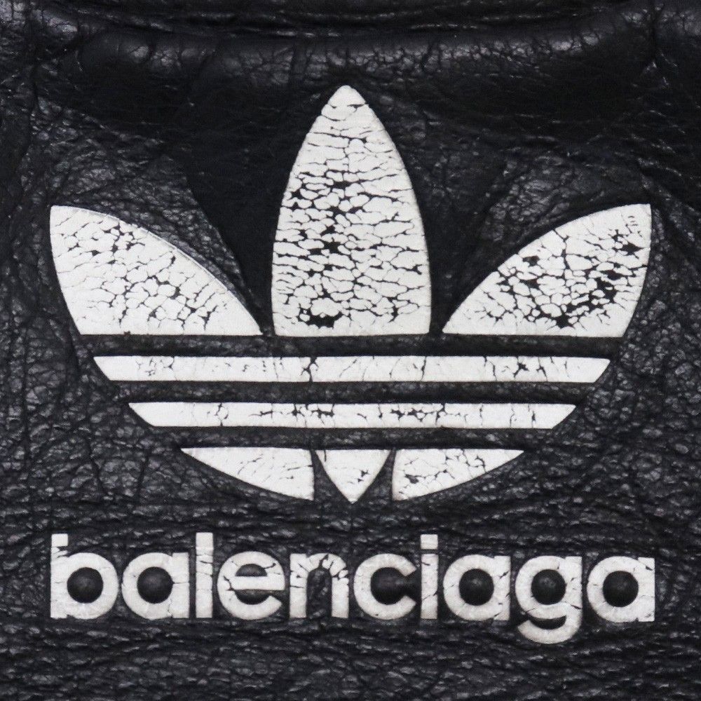 BALENCIAGA × ADIDAS ノースサウス レザー トートバッグ ブラック