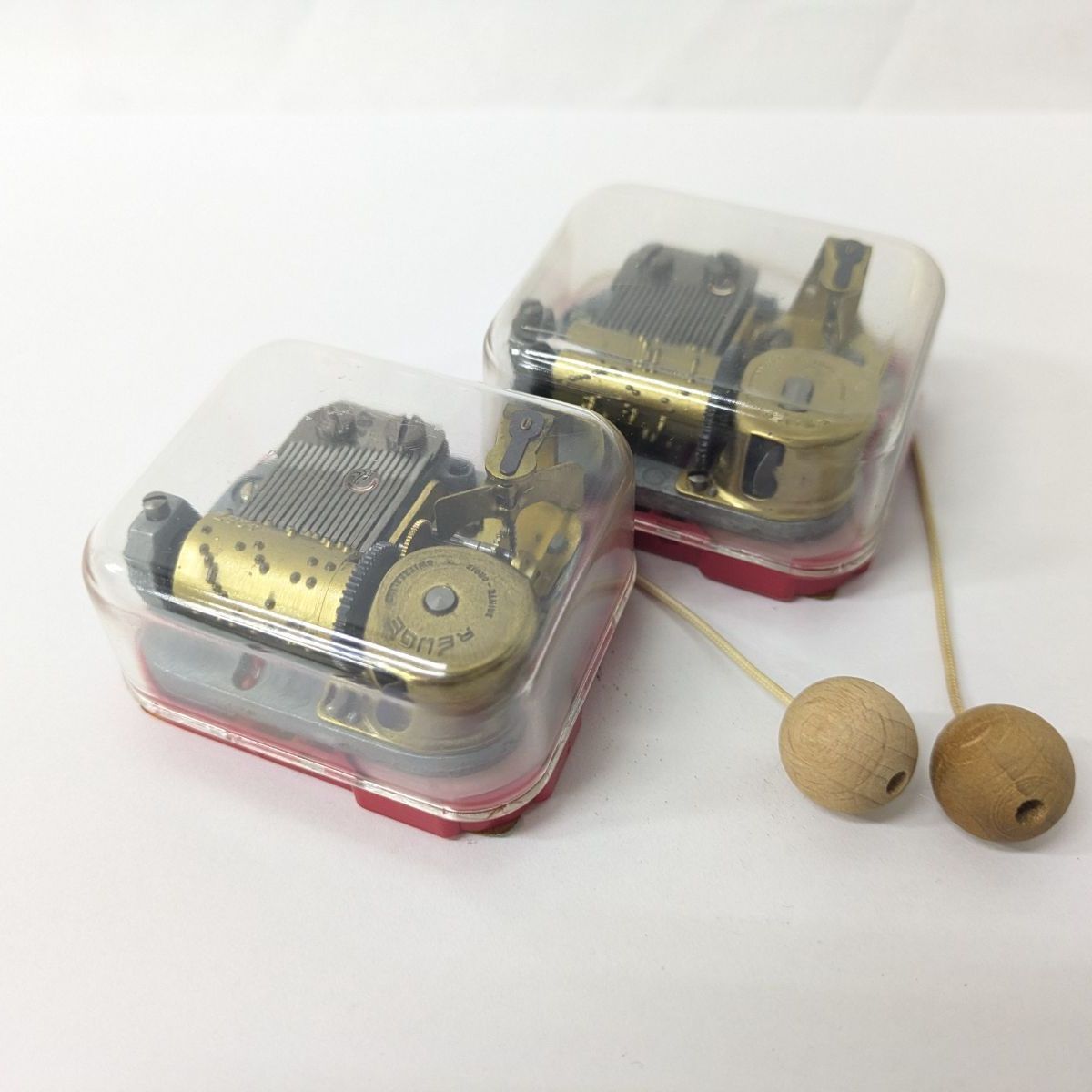 動作品 REUGE リュージュ 紐引き オルゴール 2個セット プルストリング