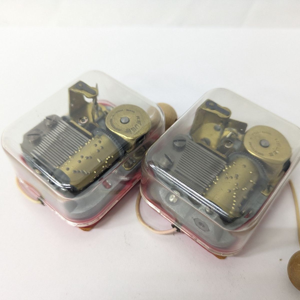 動作品 REUGE リュージュ 紐引き オルゴール 2個セット プルストリング
