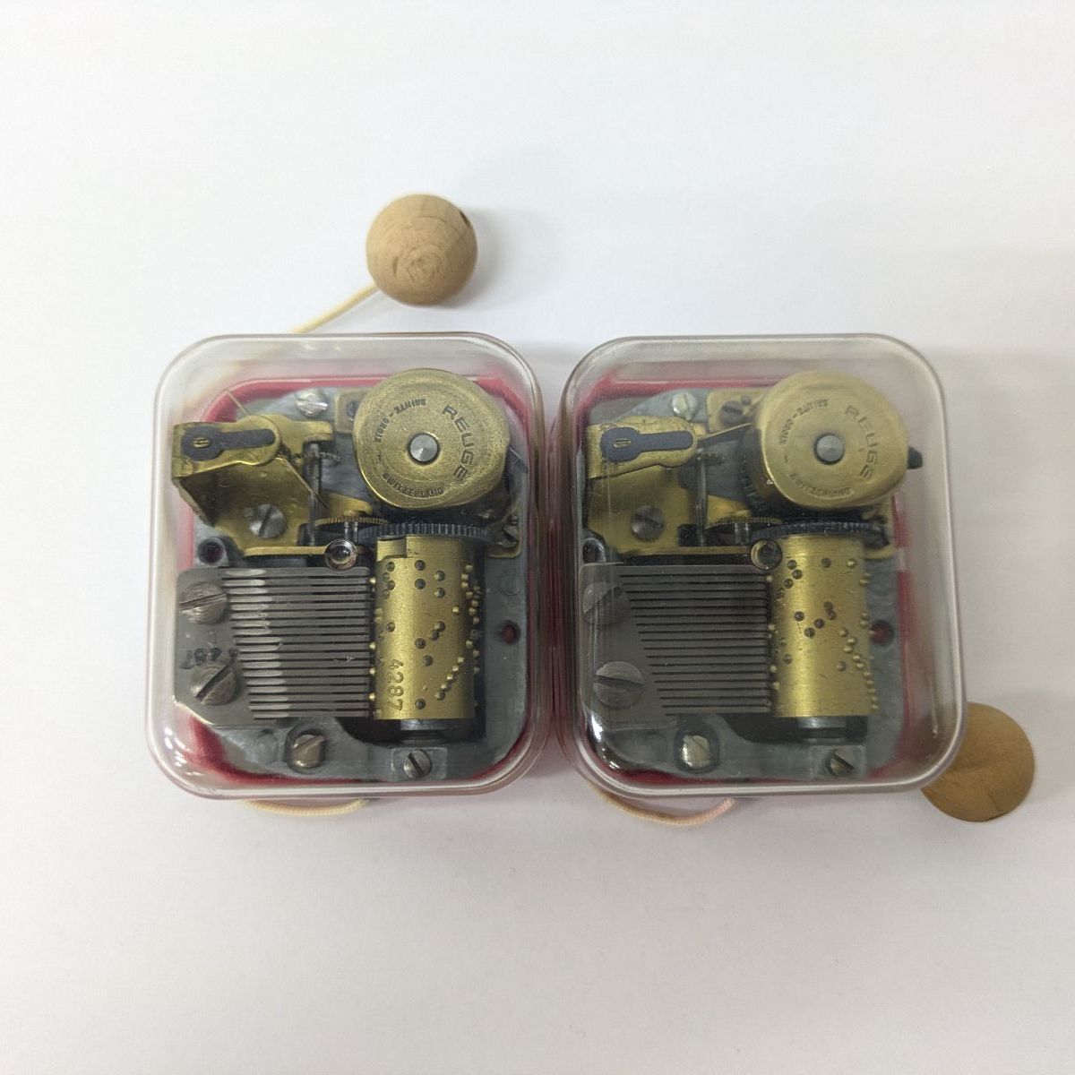 動作品 REUGE リュージュ 紐引き オルゴール 2個セット プルストリング
