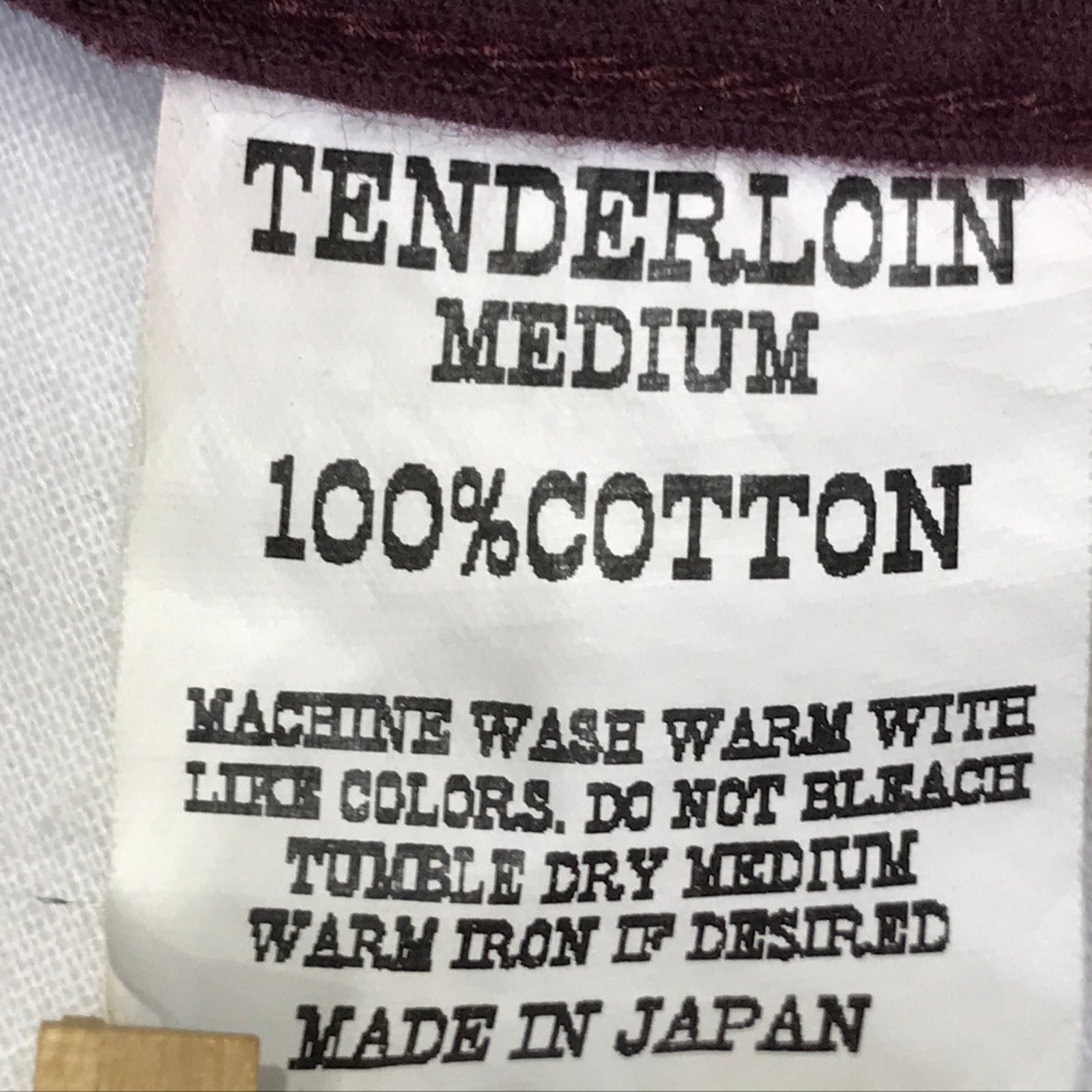 TENDERLOIN テンダーロイン コーデュロイ ウエスタンシャツ チェーン刺繍 バーガンディ M メンズ_248