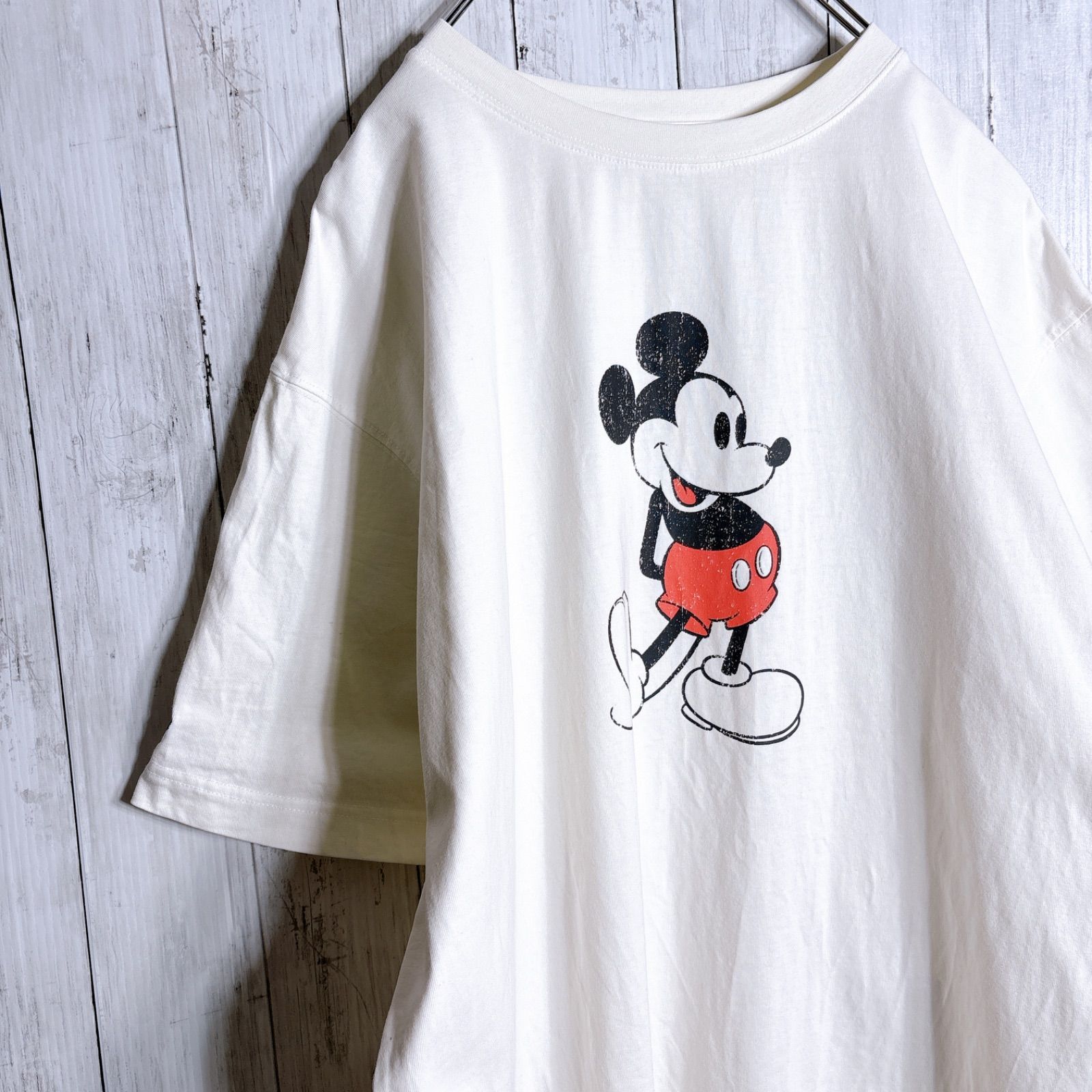 80s ミッキー MICKEY ディズニー XL 木村拓哉 フェード 木村拓哉/在原みゆ紀】白足ミッキー DISNEY MICKEY T-SHIRT ディズニー