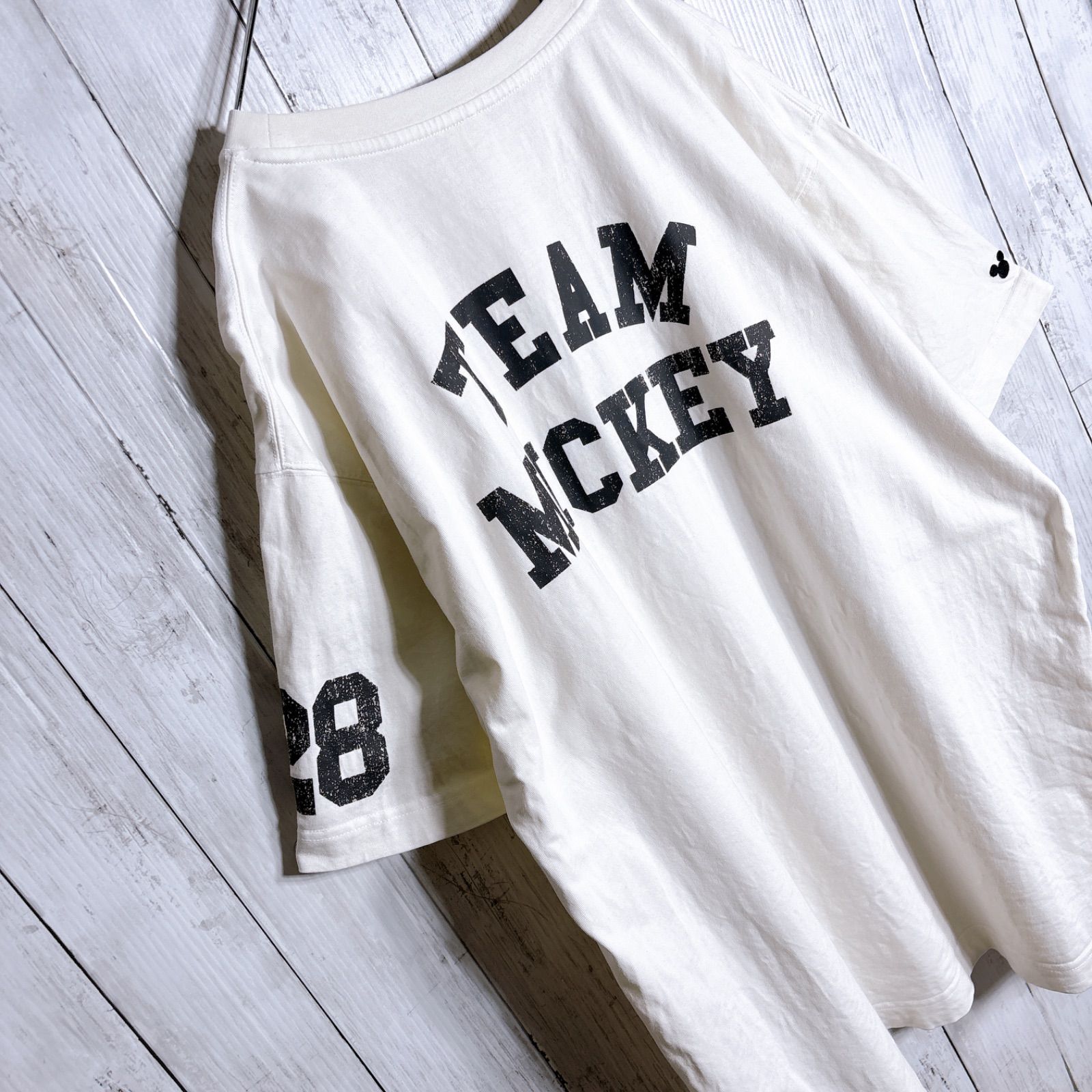 木村拓哉/在原みゆ紀】白足ミッキー DISNEY MICKEY T-SHIRT ディズニー