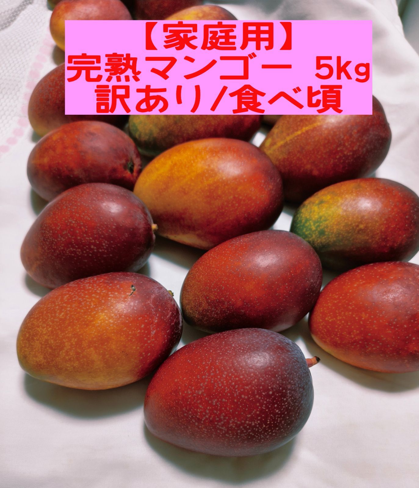※クール便発送！沖縄県産 アップルマンゴー(※家庭用)5kg 食品 【家庭用！食べ頃！】約5kg 沖縄産 完熟マンゴー（アップル