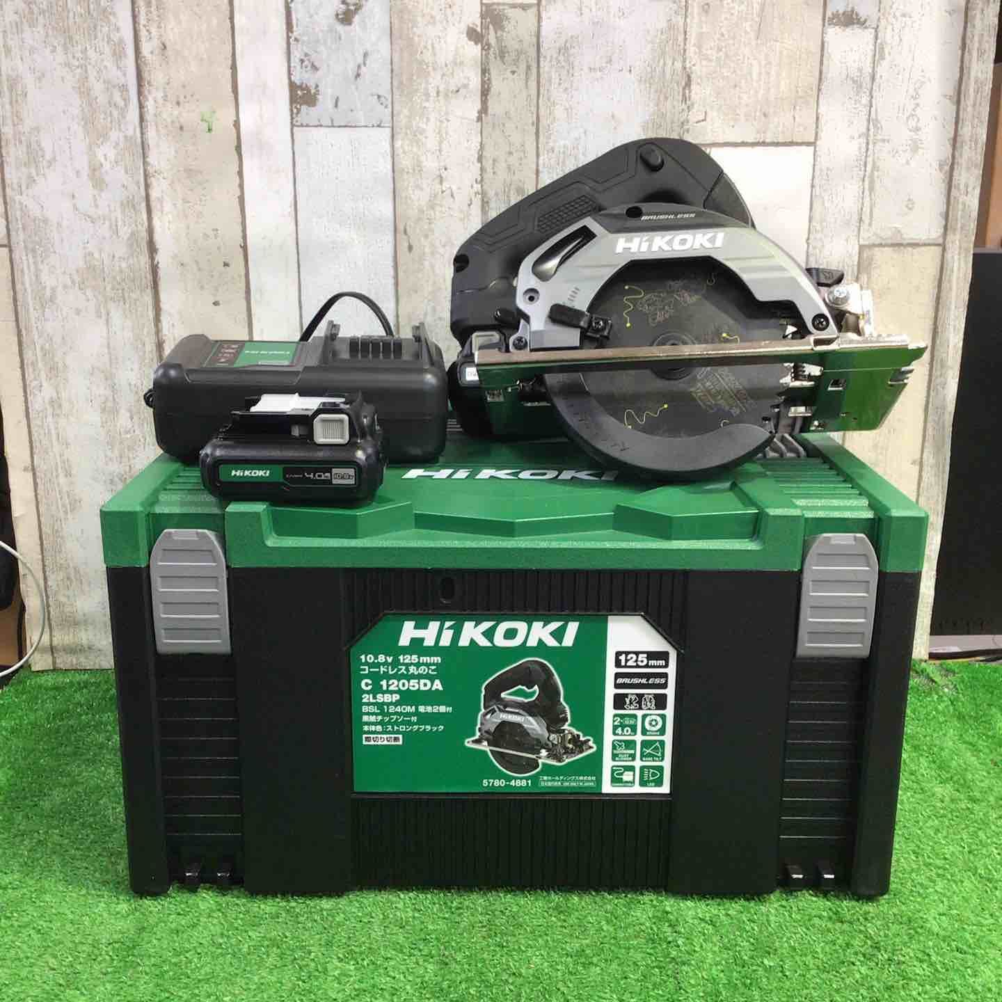 HiKOKI(ハイコーキ) 10.8V 充電式 丸のこ C1205DA 125mm ストロングブラック 軽量2.2kg 蓄電池2個・充電器・ケース付 C1205DA(2LSBP)【八潮店】