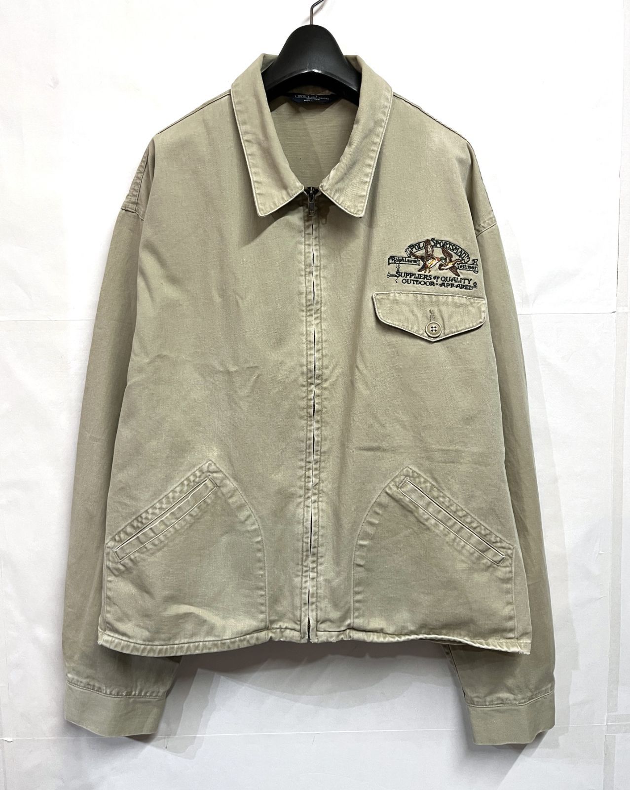 80s-90s ヴィンテージ USA製 Polo Ralph Lauren｜ポロラルフローレン sportsman jacket スウィングトップ ドリズラージャケット