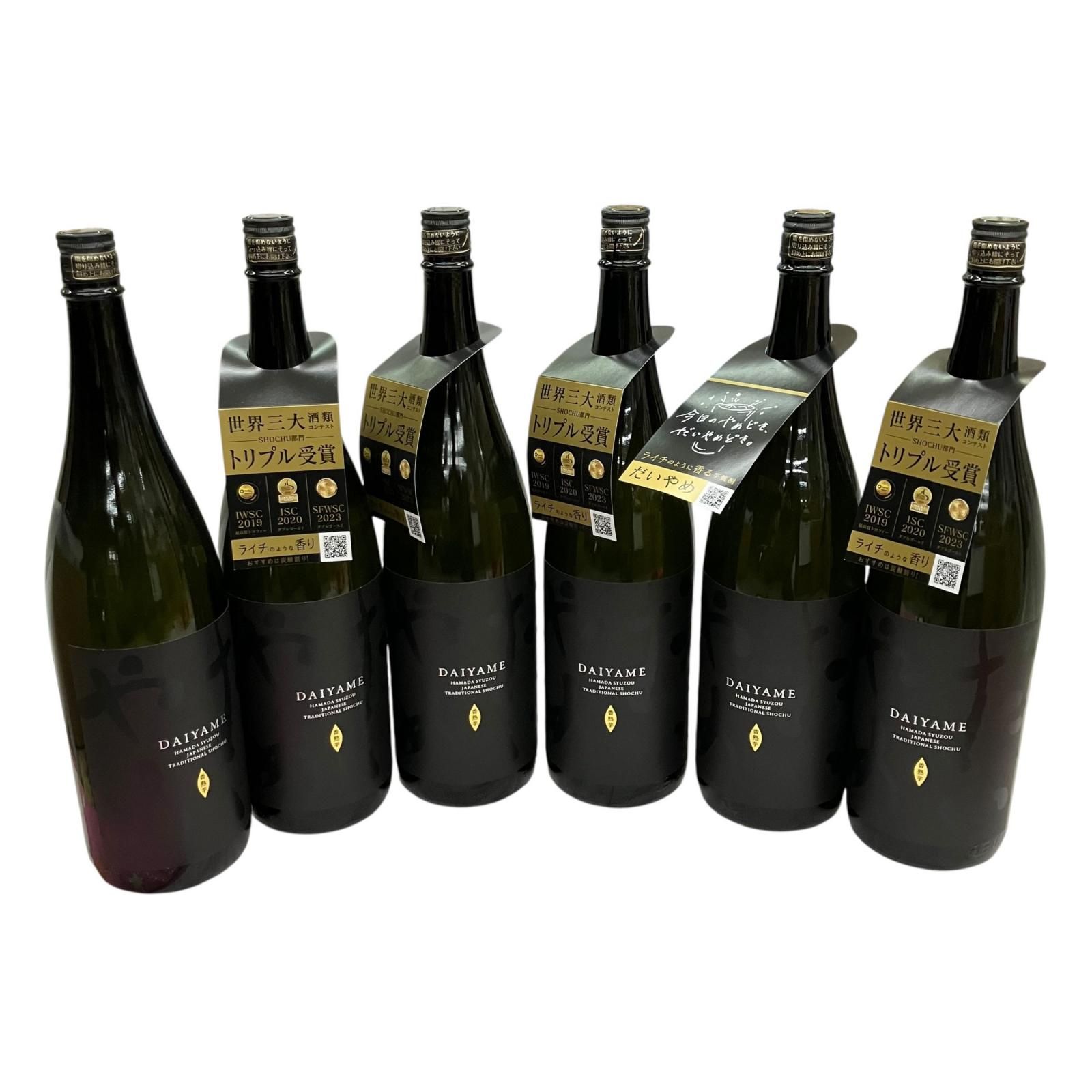 SG00001 芋焼酎 濱田酒造 だいやめ~DAIYAME~ 6点まとめ売り